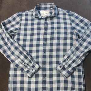 Jack Wills Famously British Blue & Gray Plaid Button Down Shirt. Size M